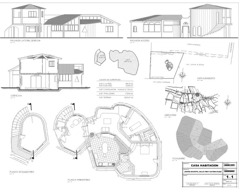 Materíal gráfico de la arquitecta Alicia Veronica Silva Riveros